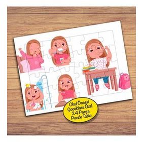 80328110 Uyku Yemek Alışkanlığı Çocuklara Özel Puzzle Yapboz Tablo