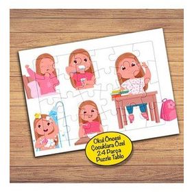 80328110 Uyku Yemek Alışkanlığı Çocuklara Özel Puzzle Yapboz Tablo