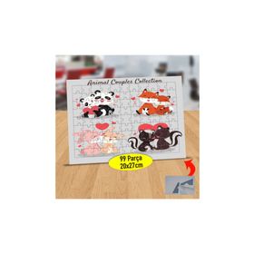 8035194 Çift Hayvanlar Koleksiyonu 99 Parça Puzzle Yapboz Tablo
