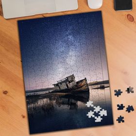 8041 Yıldızlı Gökyüzü Altında Eski Batık Gemi 240 Parça Puzzle Yapboz