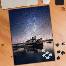 8041 Yıldızlı Gökyüzü Altında Eski Batık Gemi 240 Parça Puzzle Yapboz