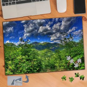 806 Gökyüzü Altında Yeşil Ağaçlar 240 Parça Puzzle Yapboz Tablo