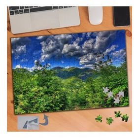 806 Gökyüzü Altında Yeşil Ağaçlar 240 Parça Puzzle Yapboz Tablo