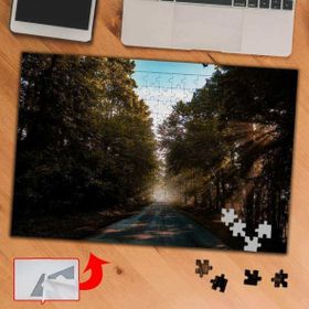 8062 Güneş Ağaçlı Yol Bahar 240 Parça Puzzle Yapboz Tablo