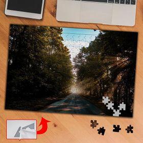 8062 Güneş Ağaçlı Yol Bahar 240 Parça Puzzle Yapboz Tablo
