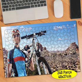 80684883 Dağ Bisikleti Sporcu Genç Adam 240 Parça Puzzle Yapboz