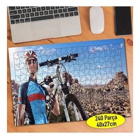 80684883 Dağ Bisikleti Sporcu Genç Adam 240 Parça Puzzle Yapboz