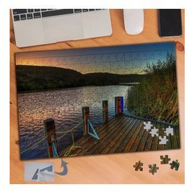 809 Akşam Üstü Göl Kanarı İskele 240 Parça Puzzle Yapboz Tablo