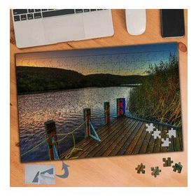 809 Akşam Üstü Göl Kanarı İskele 240 Parça Puzzle Yapboz Tablo