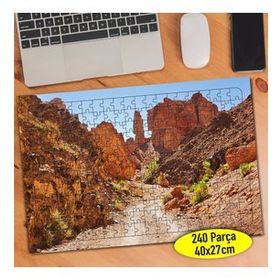 81 Kurak Toprak ve Kızıl Kayalıklar Doğa 240 Parça Puzzle Yapboz