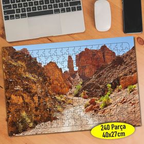 81 Kurak Toprak ve Kızıl Kayalıklar Doğa 240 Parça Puzzle Yapboz