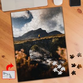 811 Dağ Ova Yürüyüş Bulutlar 240 Parça Puzzle Yapboz Tablo