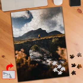 811 Dağ Ova Yürüyüş Bulutlar 240 Parça Puzzle Yapboz Tablo