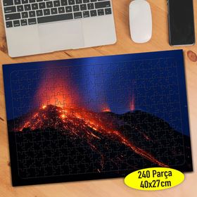 811 Doğal Afet Yanardağa Lav Püskürtmesi 240 Parça Puzzle Yapboz