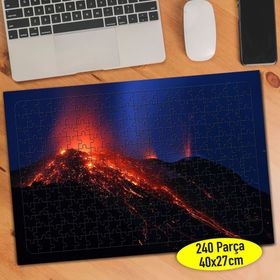 811 Doğal Afet Yanardağa Lav Püskürtmesi 240 Parça Puzzle Yapboz