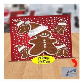 811 Merry Christmas Neşeli Kurabiye 99 Parça Puzzle Yapboz Tablo