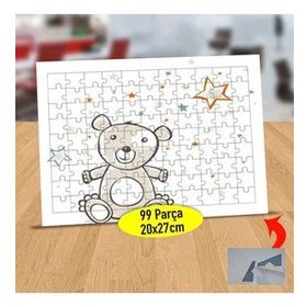 81169 Renkli Yıldızlar Ve Mutlu Ayıcık 99 Parça Puzzle Yapboz Tablo