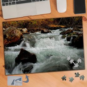 816 Taşlı Dere Doğa Manzarası 240 Parça Puzzle Yapboz Tablo