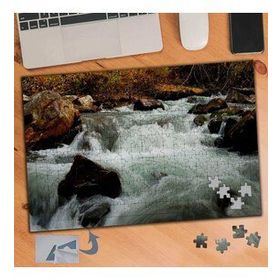 816 Taşlı Dere Doğa Manzarası 240 Parça Puzzle Yapboz Tablo