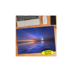 816168 Denizde Yelkendi Tekne Manzara 240 Parça Puzzle Yapboz