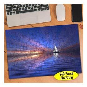 816168 Denizde Yelkendi Tekne Manzara 240 Parça Puzzle Yapboz