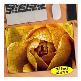 81812742 Açmış Çiçek Zarif Sarı Gül 240 Parça Puzzle Yapboz