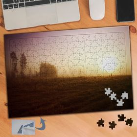 820 Sisli Gökyüzü Kırsal Ova 240 Parça Puzzle Yapboz Tablo