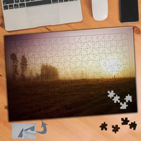820 Sisli Gökyüzü Kırsal Ova 240 Parça Puzzle Yapboz Tablo