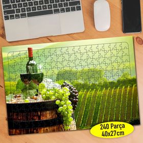 8228 Toskana İtalya Üzüm Şarap Fıçısı 240 Parça Puzzle Yapboz