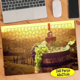 8228 Toskana İtalya Üzüm Şarap Fıçısı 240 Parça Puzzle Yapboz