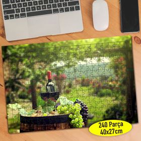 8238 Toskana İtalya Kırmızı Üzüm Şarabı 240 Parça Puzzle Yapboz