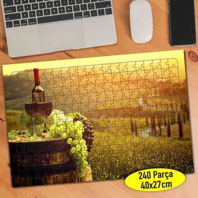 8242 Toskana İtalya Kırmızı Üzüm Şarabı 240 Parça Puzzle Yapboz