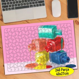 82495009 Rengarenk Ojeler Kuaför Merkezi 240 Parça Puzzle Yapboz