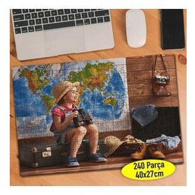 8253 Tatilde Gülümseyen Neşeli Kız 240 Parça Puzzle Yapboz