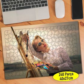 82530963 Güzel Sanatsal Ressam Kadın 240 Parça Puzzle Yapboz