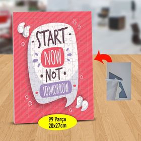 8274 Şimdi Başla Yarın Değil Yazılı 99 Parça Puzzle Yapboz Tablo