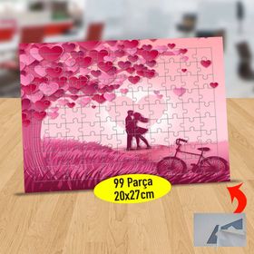 8284 Kalpli Ağaç Altında Sevgililer 99 Parça Puzzle Yapboz Tablo
