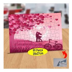 8284 Kalpli Ağaç Altında Sevgililer 99 Parça Puzzle Yapboz Tablo