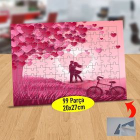 8284 Kalpli Ağaç Altında Sevgililer 99 Parça Puzzle Yapboz Tablo