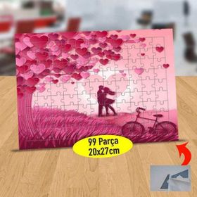 8284 Kalpli Ağaç Altında Sevgililer 99 Parça Puzzle Yapboz Tablo