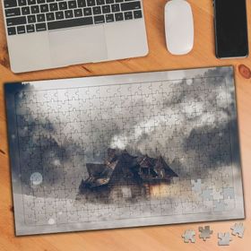 828779 Dağın Ortasında Ev 240 Parça Puzzle Yapboz