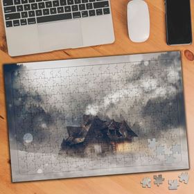 828779 Dağın Ortasında Ev 240 Parça Puzzle Yapboz