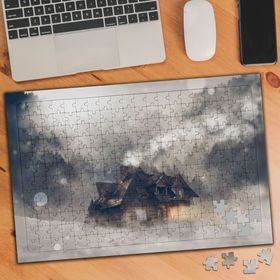 828779 Dağın Ortasında Ev 240 Parça Puzzle Yapboz