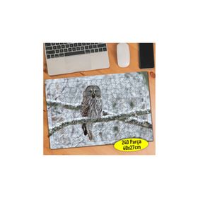 82930 Kış Mevsiminde Sevimli Baykuş 240 Parça Puzzle Yapboz