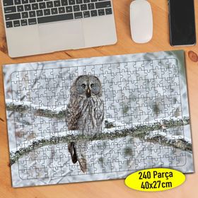82930 Kış Mevsiminde Sevimli Baykuş 240 Parça Puzzle Yapboz