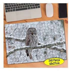 82930 Kış Mevsiminde Sevimli Baykuş 240 Parça Puzzle Yapboz