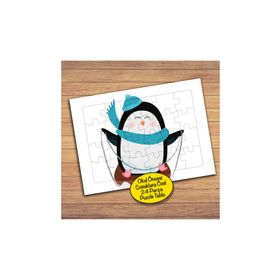 83 Sevgi Dolu Minik Penguen Çocuklara Özel Puzzle Yapboz Tablo