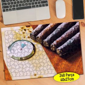 83391708 Tobacco Puro ve Pusula 240 Parça Puzzle Yapboz