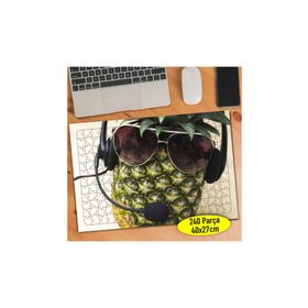 83555064 Dj Gözlüklü Çılgın Ananas Meyve 240 Parça Puzzle Yapboz