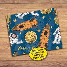 8365116 Aya Giden Astronot 24 Parça Çocuklara Özel Yapboz Tablo